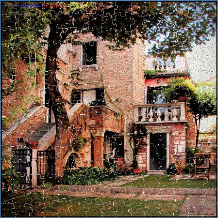 BUY NOW! A TREVISO GARDEN IN OILS - web-playable jigsaw