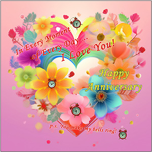 An ANNIVERSARY e-CARD "THE COLOURS OF LOVE"