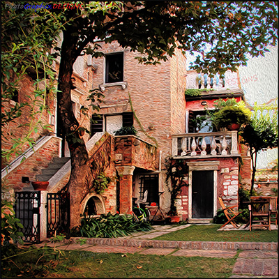 BUY NOW! A TREVISO GARDEN IN OILS - FINE ART PRINT