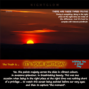 A "Birthday" e-Card - with Fine Art Image of NIGHTGLOW