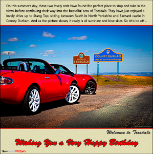 A BIRTHDAY e-CARD - WELCOME TO TEESDALE