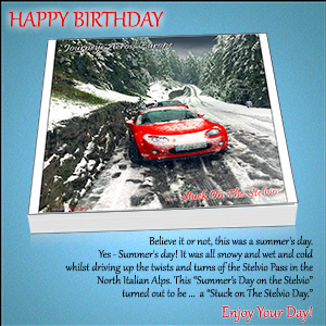 A BIRTHDAY e-CARD - STUCK ON THE STELVIO