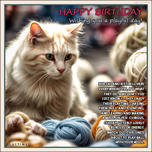 A "Birthday" e-Card - with Fine Art Image of PLAYFUL DAY