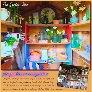 A BLANK e-Card - THE GARDEN SHED