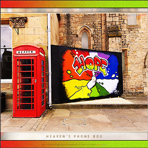 A "Blank" e-Card - with Fine Art Photographic Image HEAVEN'S PHONEBOX