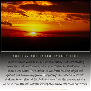 A "Blank - add your own message" e-Card - with Fine Art Photographic Image - THE DAY THE EARTH CAUGHT FIRE