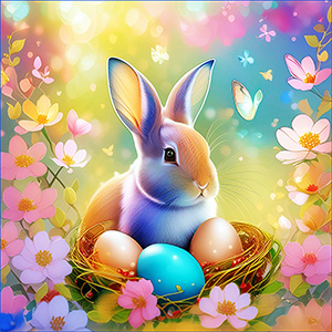 A "BLANK" e-CARD - "INVITATION e-CARD "Mr Bunny's Easter Egg Hunt"