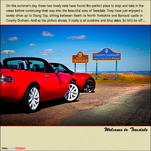 A BLANK e-CARD - WELCOME TO TEESDALE