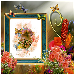 A BLANK e-CARD "A BEAUTIFUL EASTER"