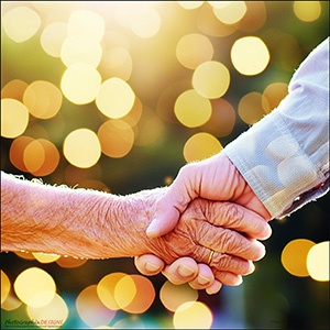 A BLANK e-CARD - HANDS AND HEARTS