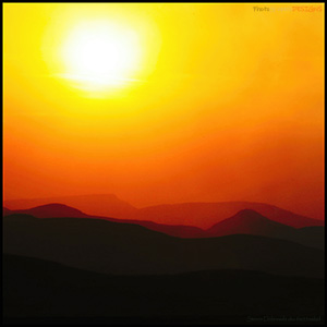 A "Blank - add your own message" e-Card - with Fine Art Photographic Image - SUNSET OVER LIMPOPO
