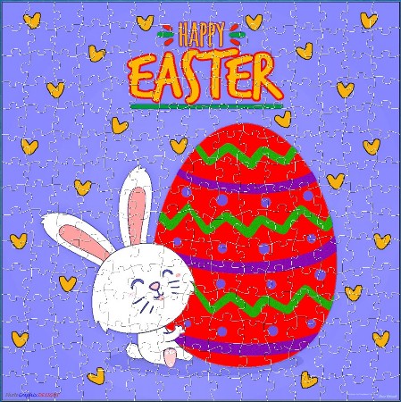 BUY NOW! BUNNY'S BIG EASTER HUG - Play in Browser Digital Jigsaw