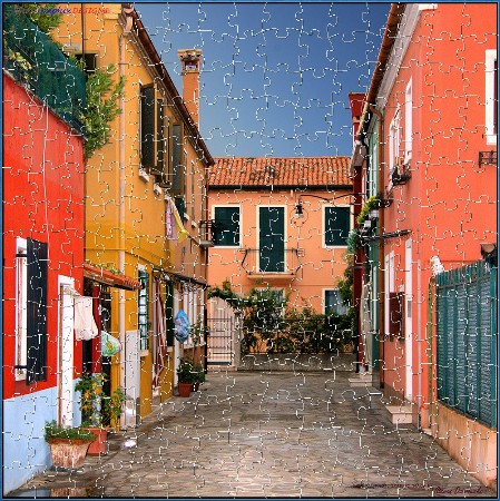 BUY NOW! THE STUNNING COLOURS OF A BURANO BACKSTREET  - web-playable jigsaw