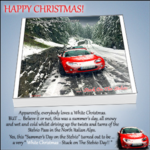 A CHRISTMAS e-CARD - STUCK ON THE STELVIO