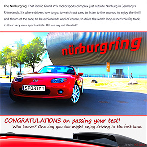 A CONGRATULATIONS e-CARD - TRUE RED - SPORTY1