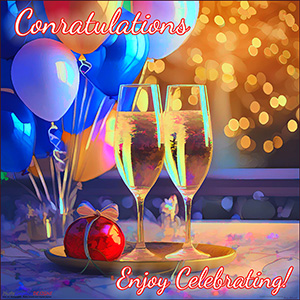 A CONGRATULATIONS e-CARD "LET THE CELEBRATIONS BEGIN"