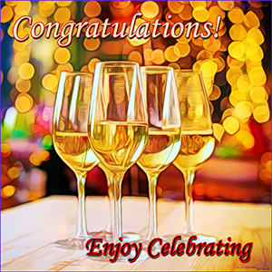 A CONGRATULATIONS e-CARD "SIP SIP HURRAY"
