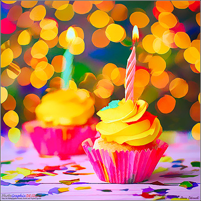 BUY NOW! CUPCAKES AND CANDLES - PHOTOGRAPHIC ART PRINT