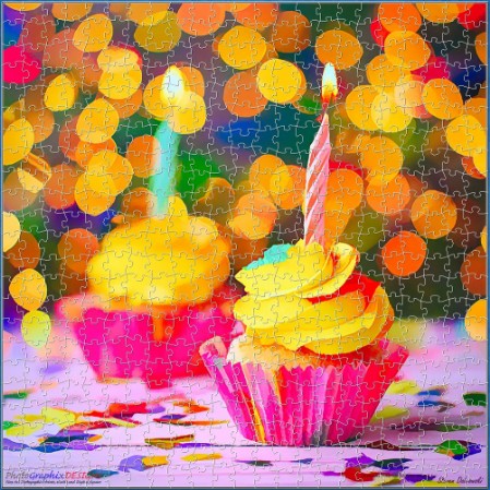 BUY NOW! CUPCAKES AND CANDLES - Digital Jigsaw - Own it Forever