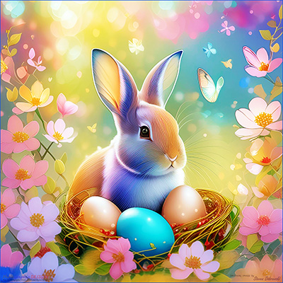 BUY NOW! MR BUNNY's EASTER EGG HUNT - PHOTOGRAPHIC ART PRINT