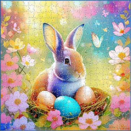 BUY NOW! MR BUNNY's EASTER EGG HUNT - Digital Jigsaw - Own it Forever
