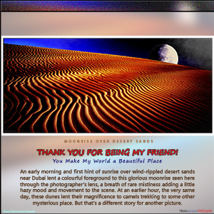 Best friends MOONRISE OVER DESERT SANDS e-Card