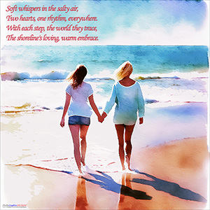 Best friends HOLDING HANDS e-Card