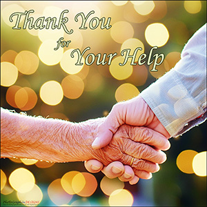 A THANK YOU e-CARD "HELPING HANDS"