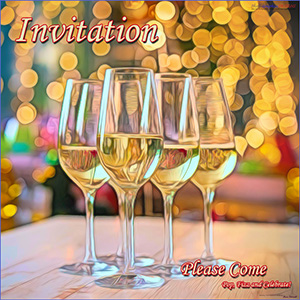 An INVITATION e-CARD "SIP SIP HURRAY"