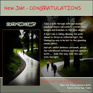 New Job! A "Congratulations" e-Card - Into The Light
