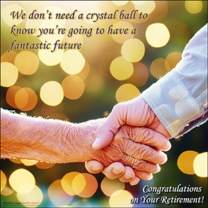 A RETIREMENT e-CARD "FANTASTIC FUTURE"
