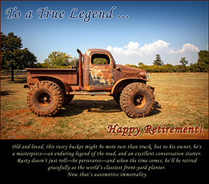 A RETIREMENT e-CARD - RUSTY