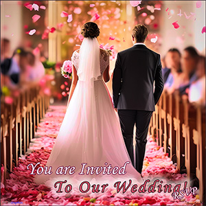 A WEDDING INVITATION e-CARD - "PETALS AND PROMISES"