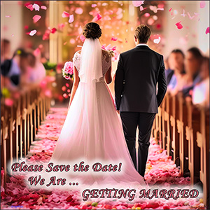 A WEDDING INVITATION e-CARD - "PETALS AND PROMISES"
