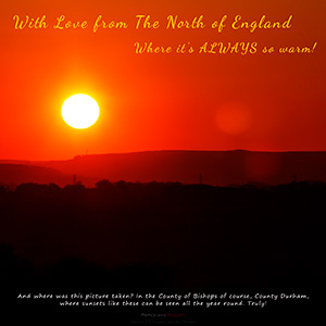 A "Wish You Were Here" e-Card - with Fine Art Photographic Image - IT's ALWAYS WARM IN ENGLAND!